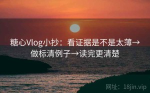 糖心Vlog小抄：看证据是不是太薄→做标清例子→读完更清楚