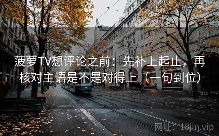 菠萝TV想评论之前：先补上起止，再核对主语是不是对得上（一句到位）